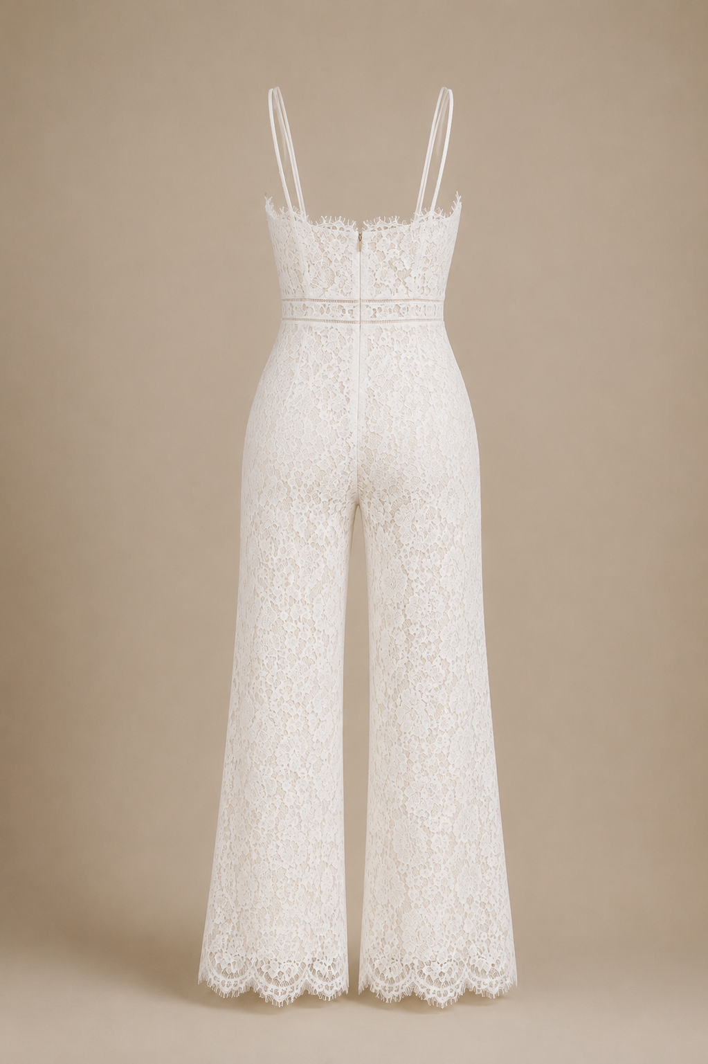 Spitzen-Jumpsuit mit weitem Bein
