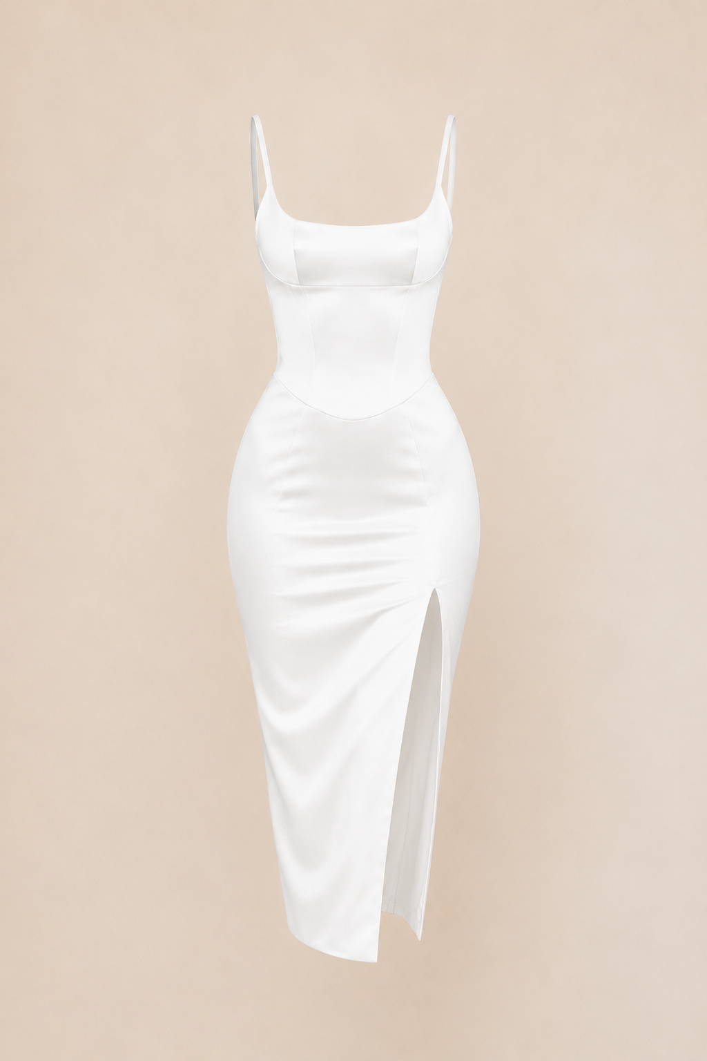 Élise Satin-Midikleid