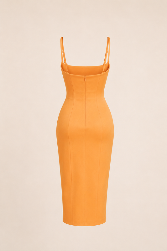 Élise Satin Midi Dress