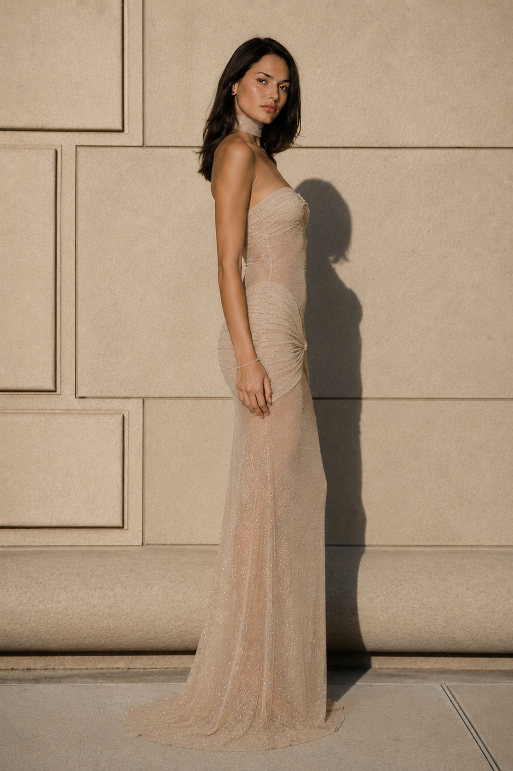 Trägerloses Kleid Étoile