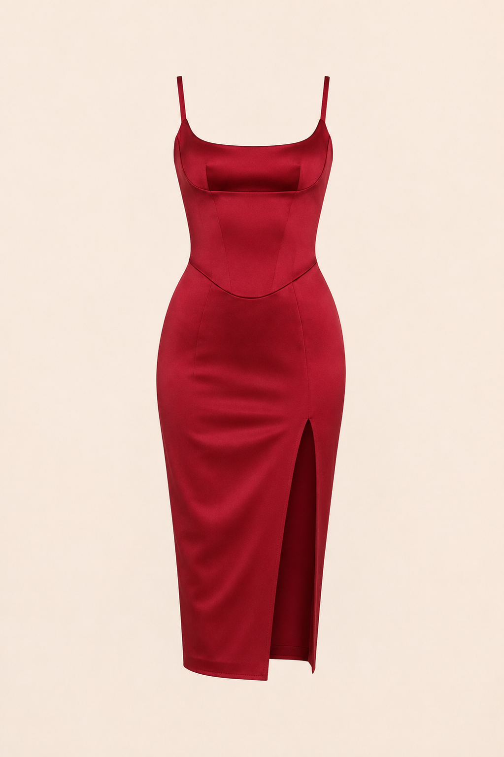 Élise Satin-Midikleid
