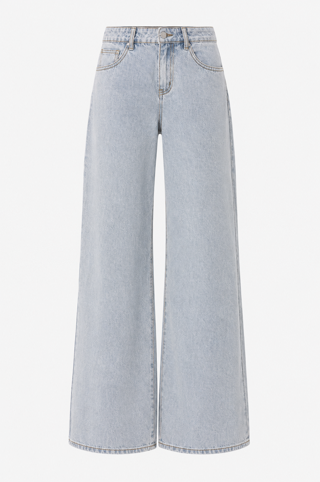 Jeans mit Schleifendetail und weitem Bein