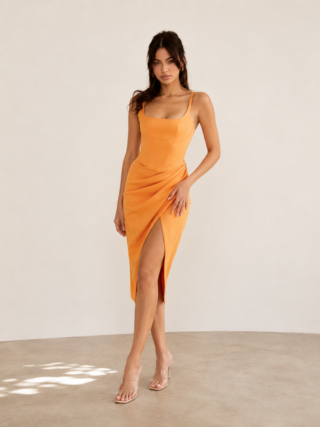 Élise Satin-Midikleid