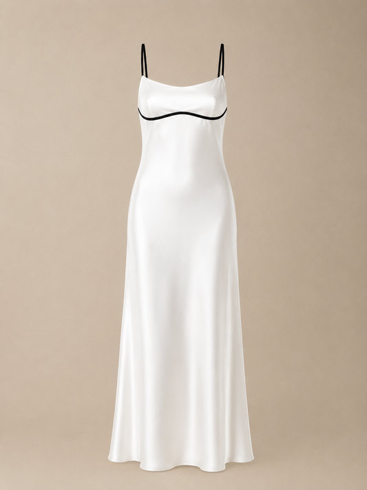 Élodie Satin Maxikleid