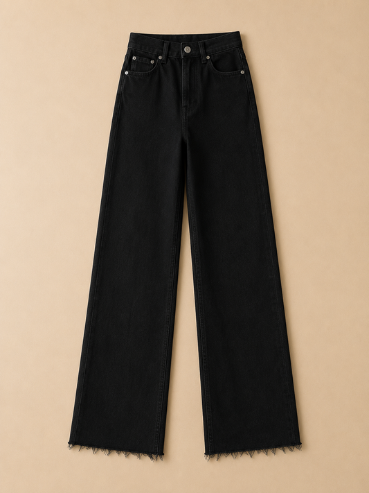 Entspannte Weite-Bein-Jeans