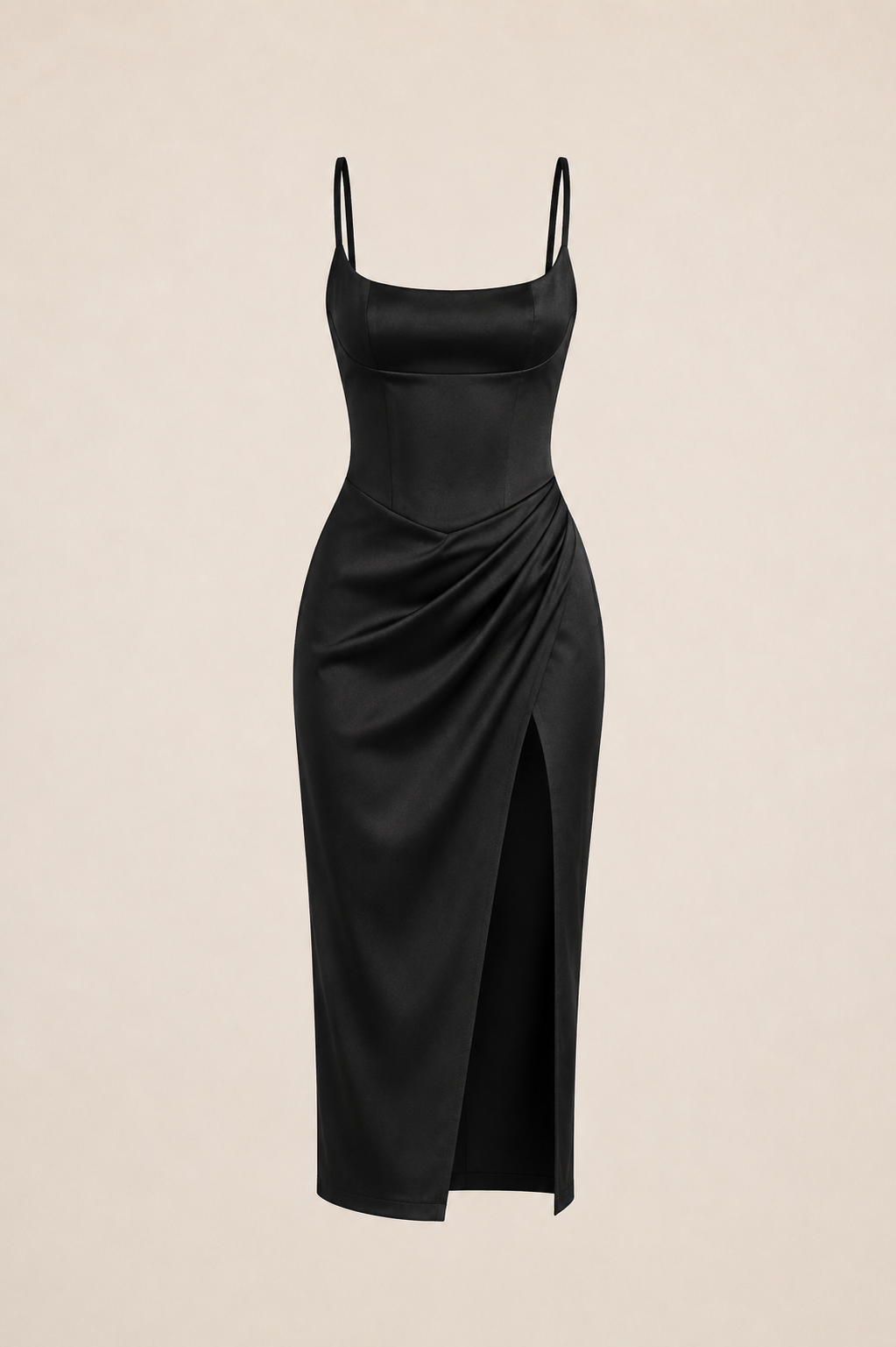 Élise Satin-Midikleid