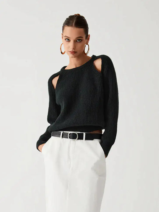 Pullover mit offener Schulter